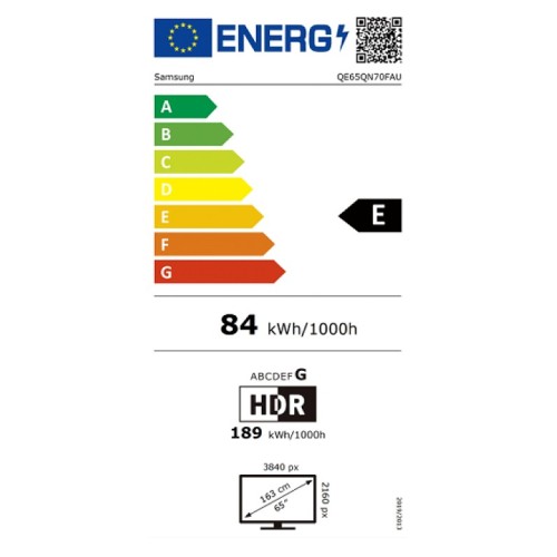 TV UHD SAMSUNG QE65QN70FAUXXH NEO QLED SMART AI 100Hz
